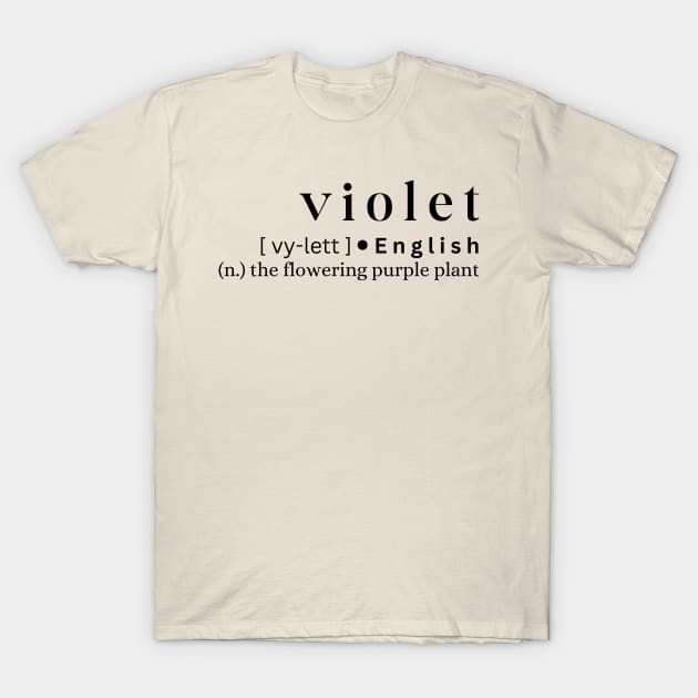 Violet T-Shirt by MajesticWords